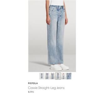 Revolve Pistola Cassie High Rise Straight Button Fly Jeans Malibu Vintage Sz 26